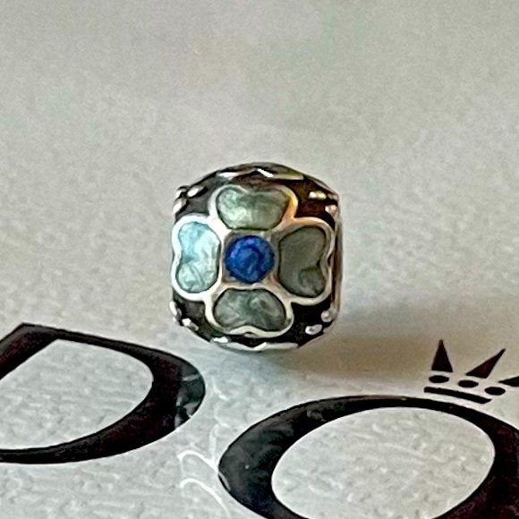 Pandora Jewelry - Pandora Blue Enamel Daisy Charm